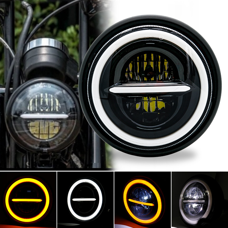 Universal Motorcycle Led Headlight Projector - Универсальная светодиодная мотоциклетная фара, 7,5 дюйма,